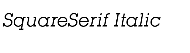 SquareSerif Italic font preview