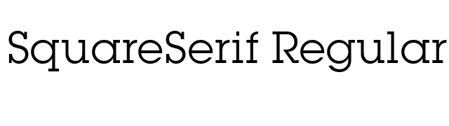 SquareSerif Regular font preview