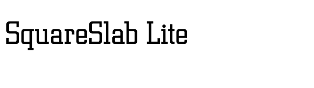 SquareSlab Lite font preview