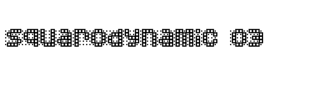 Squarodynamic 03 font preview