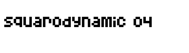 Squarodynamic 04 font preview