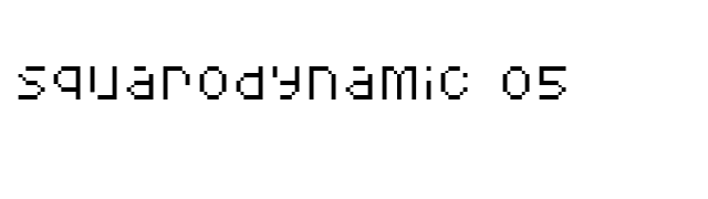 Squarodynamic 05 font preview