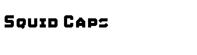 Squid Caps font preview