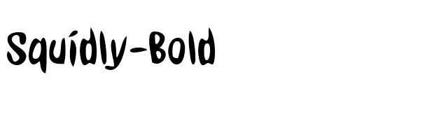 Squidly-Bold font preview