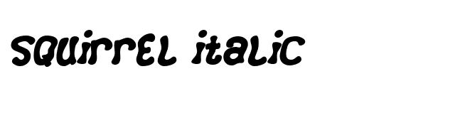 Squirrel Italic font preview