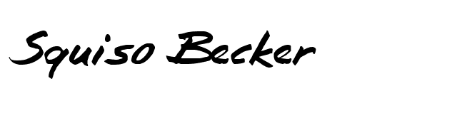 Squiso Becker font preview