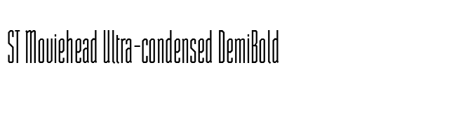 ST Moviehead Ultra-condensed DemiBold font preview