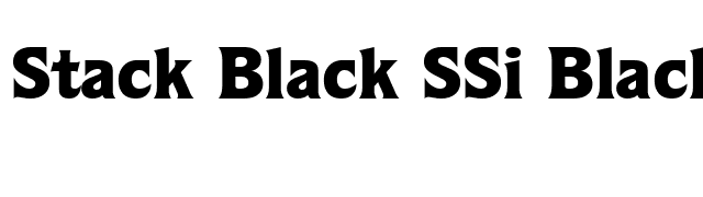 Stack Black SSi Black font preview