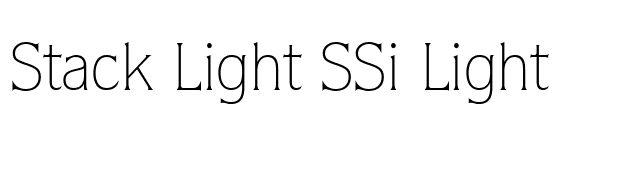 Stack Light SSi Light font preview