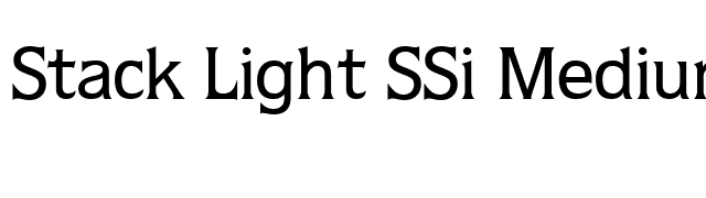 Stack Light SSi Medium font preview