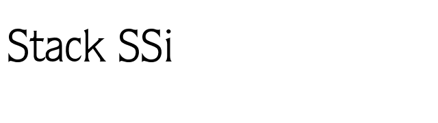 Stack SSi font preview