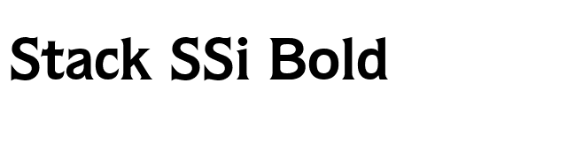 Stack SSi Bold font preview