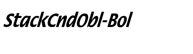 StackCndObl-Bol font preview