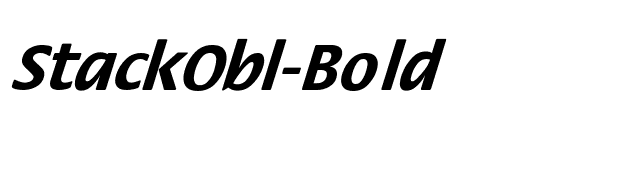 StackObl-Bold font preview