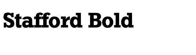 Stafford Bold font preview