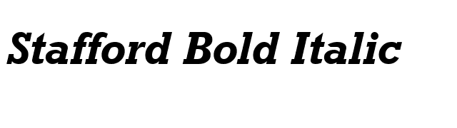 Stafford Bold Italic font preview