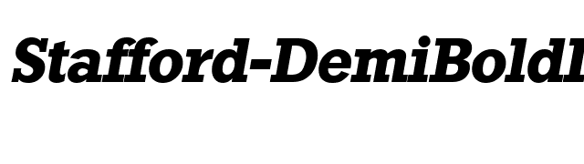 Stafford-DemiBoldIta font preview