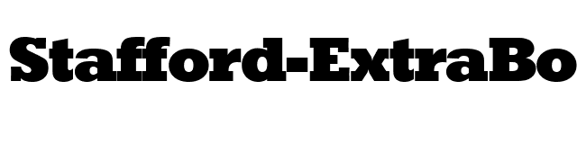 Stafford-ExtraBold font preview