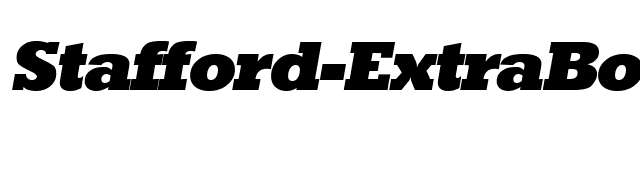 Stafford-ExtraBoldIta font preview