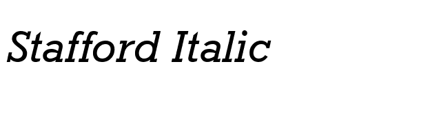 Stafford Italic font preview