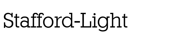 Stafford-Light font preview