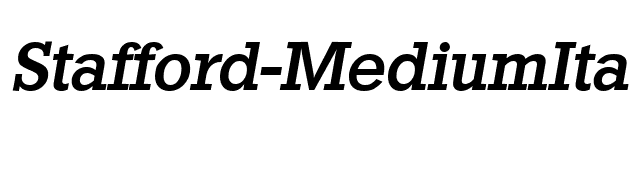 Stafford-MediumIta font preview