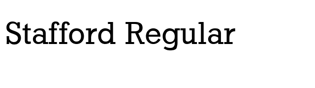 Stafford-Regular font preview