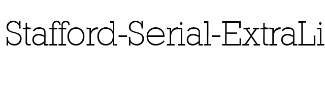 Stafford-Serial-ExtraLight-Regular font preview