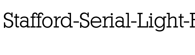 Stafford-Serial-Light-Regular font preview