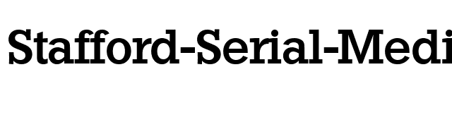 Stafford-Serial-Medium-Regular font preview