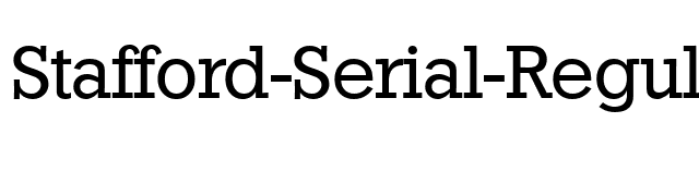 Stafford-Serial-Regular font preview