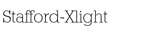 Stafford-Xlight font preview