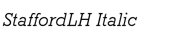 StaffordLH Italic font preview