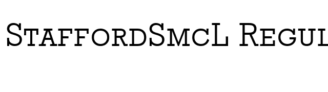 StaffordSmcL Regular font preview