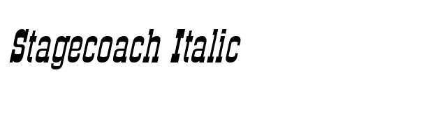 Stagecoach Italic font preview