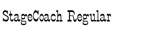 StageCoach Regular font preview