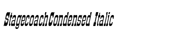 StagecoachCondensed Italic font preview