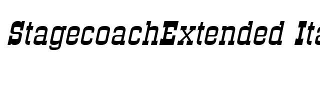 StagecoachExtended Italic font preview