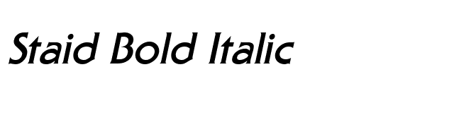 Staid Bold Italic font preview