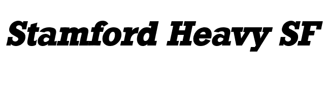 Stamford Heavy SF Bold Italic font preview