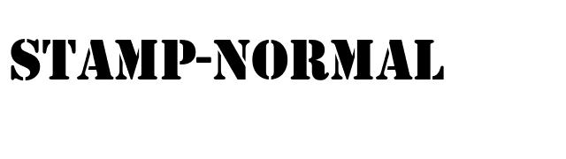 Stamp-Normal font preview