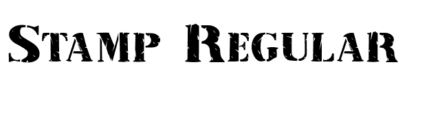 Stamp Regular font preview