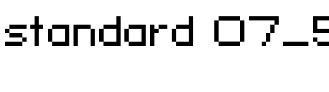 standard 07_51 font preview