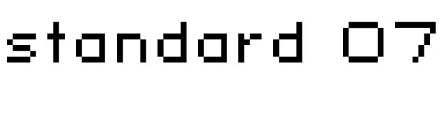 standard 07_52 font preview