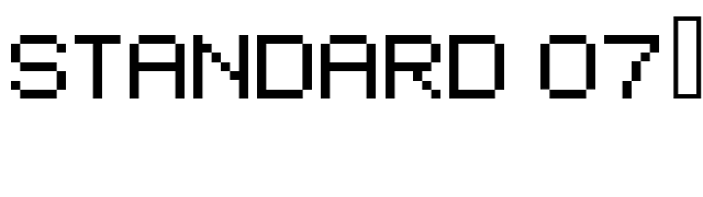 standard 07_53 font preview