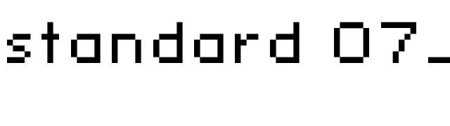 standard 07_54 font preview