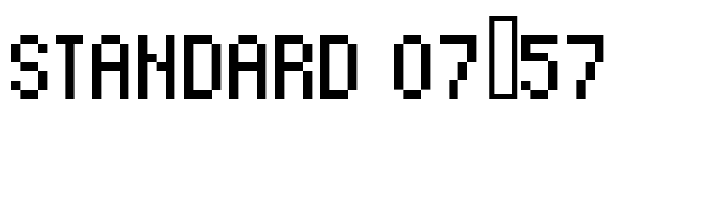 standard 07_57 font preview