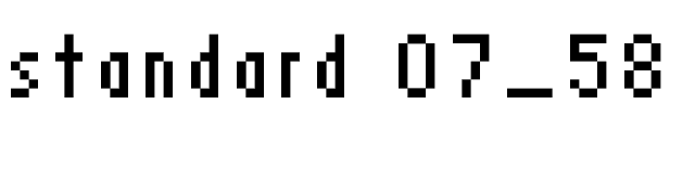 standard 07_58 font preview