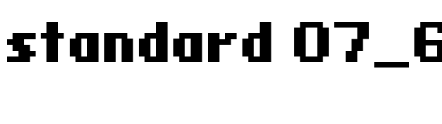 standard 07_65 font preview