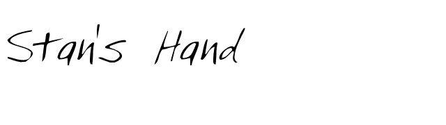 Stan's Hand font preview